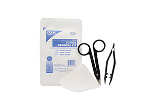 Kit Suture Removal Kit Dukal Plastic Handle / Metal Blade Scissor Style Handle (1/KT 50KT/CS) by Dukal Corporation  ID 15100